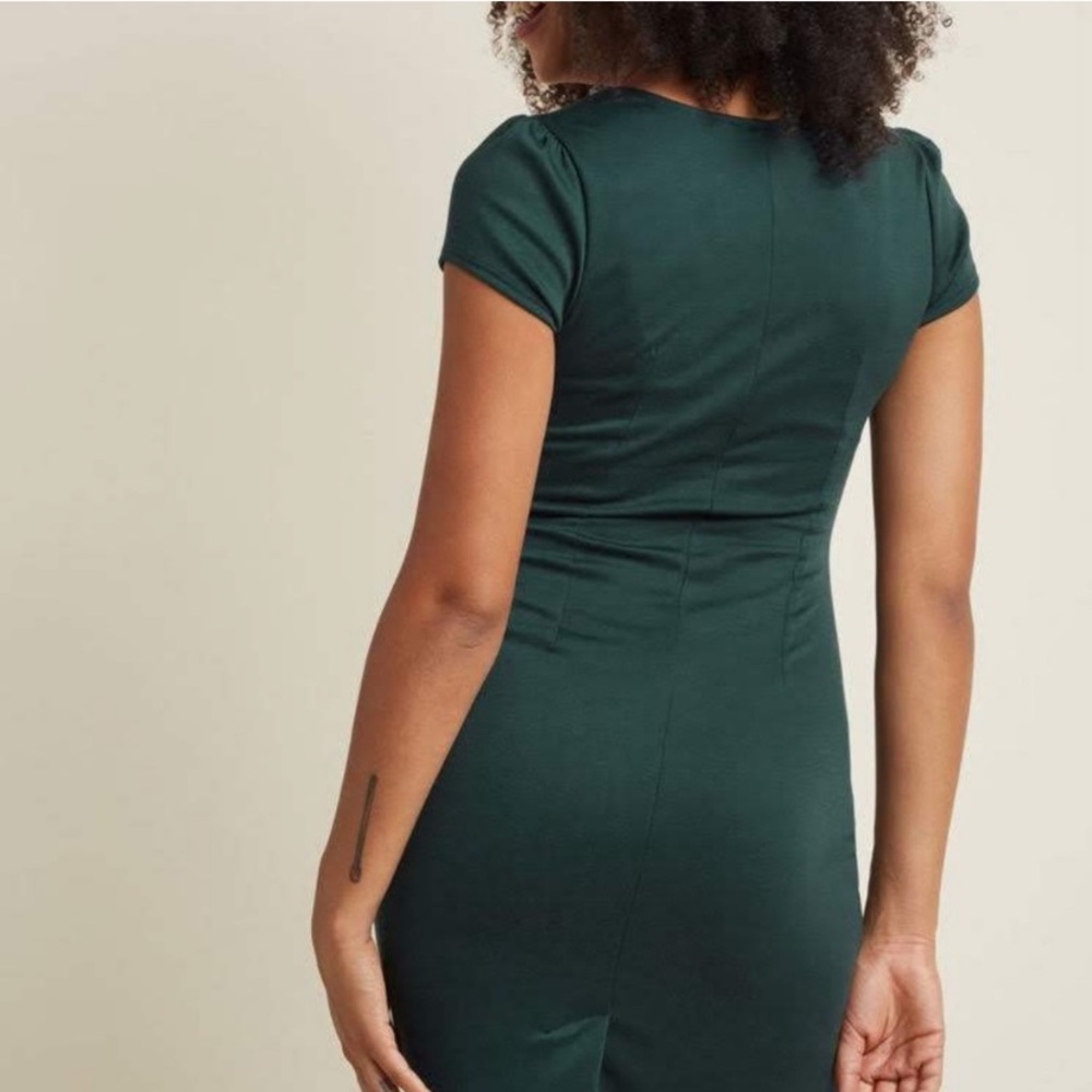 2/$20 EUC ModCloth Sheath Dress Pine - Picture 5 of 16